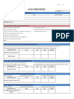 Cold Work Permit