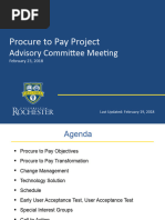 Procure To Pay Project For Advisory Committee Meeting 02222018