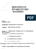 Formation en Comptabilite Des Matieres