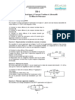 Circuits Electriques À Courant Continu Et Alternatifs Et Bilan de Puissance