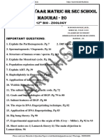 12th Bio-Zoology Important Questions1