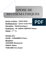 Cours Sur Les Homothéties 1ere C4 Lycée Lomé Port Au Togo