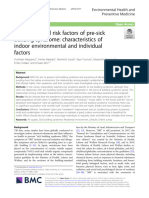 Prevalence and Risk Factors of Pre-Sick Building Syndrome: Characteristics of Indoor Environmental and Individual Factors