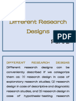 Different Research Designs