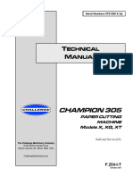 Champion 305 X-XG-XT Technical Manual SN 07X1360 & Up F.254-I-T