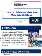 AULA 06 Microestrutura Dos Materiais Met Licos