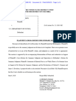 United For FBI Integrity Motion For Summary Judgment