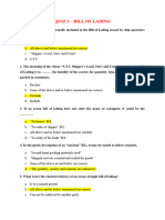 Quiz 3 - Bill of Lading