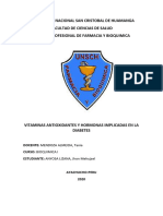 Vitaminas Antioxidantes y Hormonas Implicadas en La Diabetes