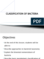 Classification of Bacteria