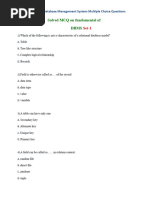 Solved DBMS Study MCQs