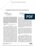 Sentiment Analysis On Unstructured Review