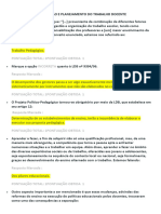 Questionários e Enade Gestao e Planejamento Do Trabalho Docente