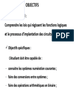 Numération Codage Algèbre de Boole Ciccuits Logiques - 24