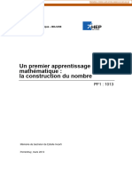 Un Premier Apprentissage Mathématique: La Construction Du Nombre