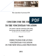 Directions of Actions of The New England Province by Rev. Jaroslaw Lawrenz CM