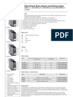 Multifunctional Three-Phase Monitoring Relays: CM-MPS.11, CM-MPS-21, CM-MPS.31 and CM-MPS.41 Data Sheet