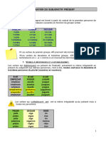 Le Subjonctif Présent Formation