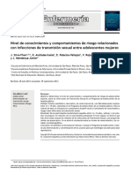 Nivel de Conocimientos y Comportamientos de Riesgo Relacionados Con Infecciones de Transmisión Sexual Entre Adolescentes Mujeres