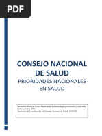 Consejo Nacional de Salud - Prioridades Nacionales de Salud Al 2030 - Perú