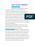 FÉ: Mente, Corpo e Espirito: Fé e A Saúde Mental e Emocional