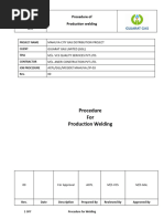 Procedure For Welding