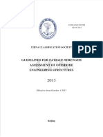 CCS 《GUIDELINES FOR FATIGUE STRENGTH ASSESSMENT OF OFFSHORE ENGINEERING STRUCTURES》2013