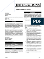 Sportster Fuel Gauge Instructions