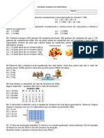 Atividade Avaliativa de Matemática