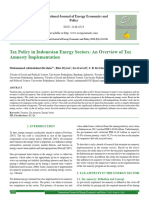 Tax Policy in Indonesian Energy Sectors: An Overview of Tax Amnesty Implementation