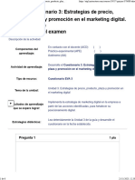 (AAB01) Cuestionario 3: Estrategias de Precio, Producto, Plaza y Promoción en El Marketing Digital. Instrucciones Del Examen