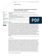 Experimental Study of Temperature Erosion Tests On