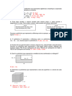 Lista Extra Monomios e Polinomios 21