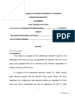 Exf8347 DC Magnus Machona Nkomola Vs Ispector General of Police and Another (Civil Case 16 of 2022) 2023 TZHC 16378 (27 March 2023)