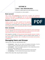 Lecture 10 - User Administration