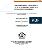 Estimation of Power Generation Potential of Agricultural Based Biomass Spiceis and Coal-Biomass Mixed Briquettes