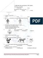 P3 Science Final Test Semester 1