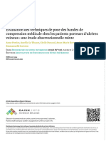 Evaluation Des Techniques de Pose Des Bandes de Compression Medicale Chez Les Patients Porteurs D'ulce