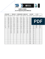 Sample Paper Class: XI Appearing (Non-Medical)