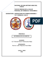 Informe #4 Determinación de Glucosa en La Sangre