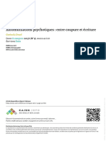 Automutilations Psychotiques, Entre Coupure Et Écriture