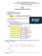 Lab 6 - Control Instructions and Loop