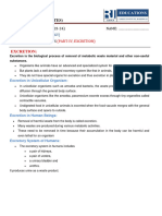 Notes - Life Processes - Excretion - C-X - PART-IV