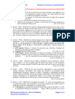 Problemas de Sistemas de Scuaciones Con Planteamiento Propuestos en Selectividad