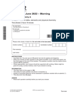 Question Paper Periodic Table Elements and Physical Chemistry h432 01 Ocr A Level Chemistry June 2022