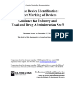 Unique Device Identification Direct Marking of Devices - Guidance For Industry and Food and Drug Administration Staff