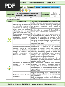 6to Grado Enero 06 Los Prejuicios Que Determinan Historias y Limitan Derechos 2023 2024