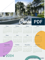 Documento A4 Calendario 2024 Fotográfico Verde