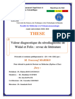 These: Valeur Diagnostique Du Sérodiagnostic de Widal Et Felix: Revue de Littérature