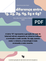 Diferença Entre 1g, 2g, 3g, 4g e 5g